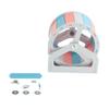 Tubayia Wooden Hamster Wheel Toy for Hamsters, Mice, and Rats (White, Blue, Pink) view 3