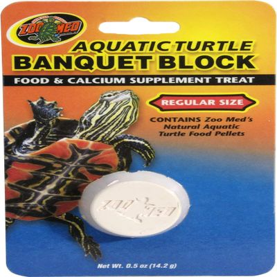Zoo Med Aquatic Turtle Banquet Block Food & Calcium Supplement Treat, 4-Pack