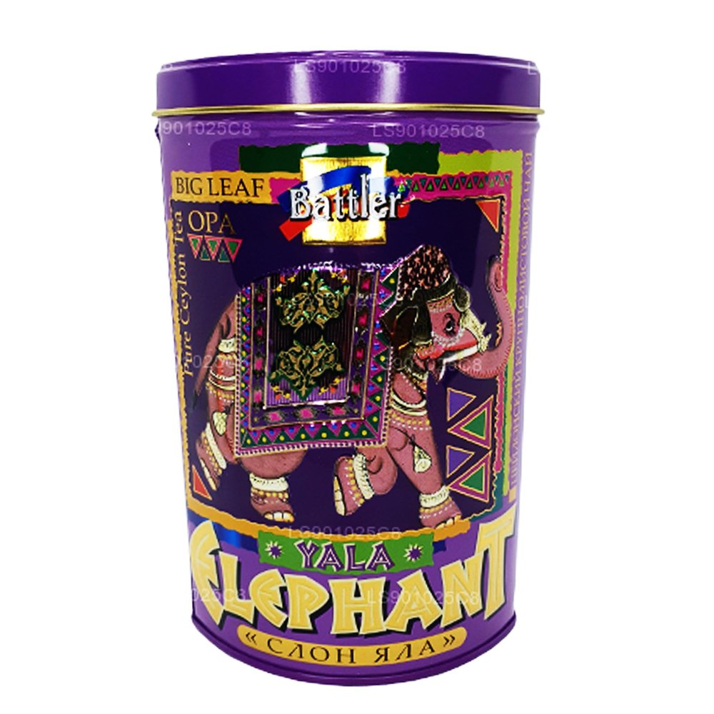 BATTLER Black Ceylon Tea Elephant Yala, Loose Leaf, 100 g Metal Tin (5)