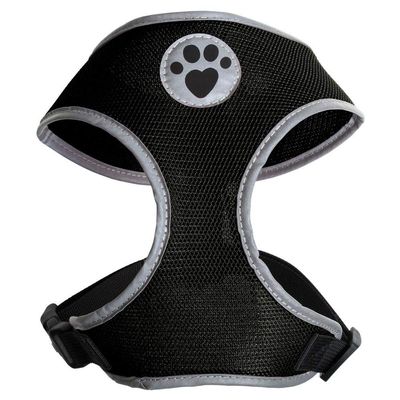 iGadgitz Home U7047 - Dog Harness, Puppy Harness, Reflective Dog Harness - Black - Medium
