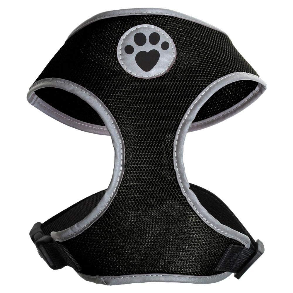 iGadgitz Home U7047 - Dog Harness, Puppy Harness, Reflective Dog Harness - Black - Medium