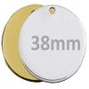 JK Customizable Dog Tag, Round, Bone Design, for Small/Large Pets, 38 mm, Gold/Brass view 1