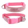 Pet Collar with Sparkling Crystals, Adjustable, Comfortable, Microfiber, Soft, for Medium and Large Dogs, XL, Pink view 1