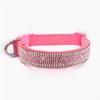 Pet Collar with Sparkling Crystals, Adjustable, Comfortable, Microfiber, Soft, for Medium and Large Dogs, XL, Pink view 2
