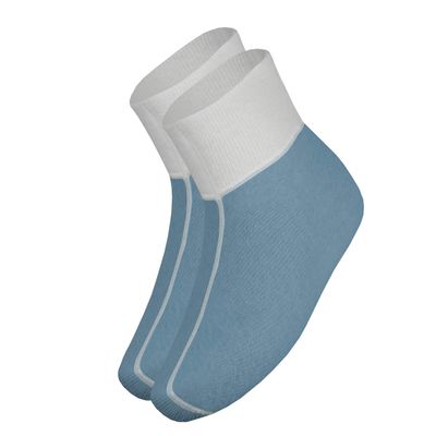 wobera Angora Foot Warmers or Bed Socks, 75% Angora (Size 3: 43–46, Jeans with White Cuff)