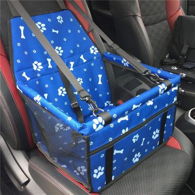 Myuilor Portable, Foldable Car Seat for Dogs and Cats up to 30 lb, with Safety Belt, Blue