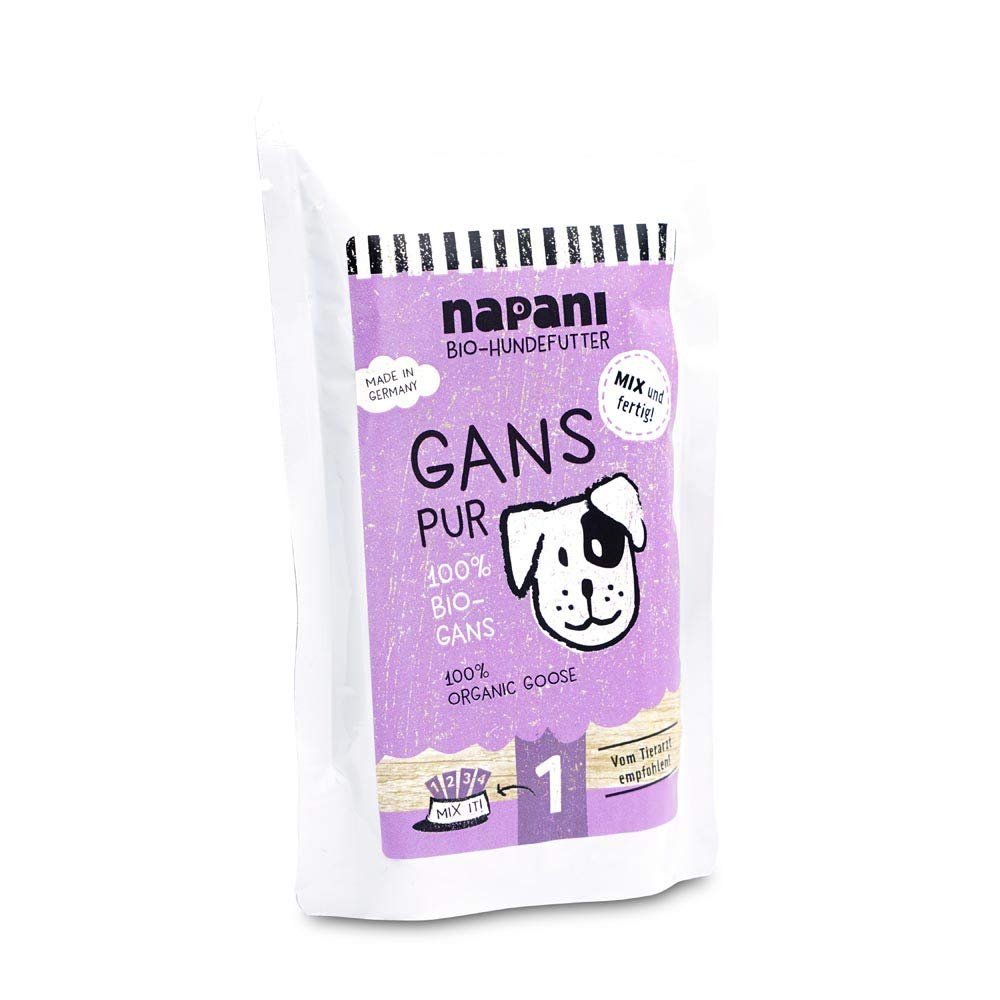 napani Organic Wet Dog Food, 100% Organic Goose, Grain-Free, Gluten-Free, Additive-Free, 150 g