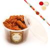 Ghasitaram Gifts Phoolwadi/Fulwadi Namkeen, 200 g, with Rudraksh Rakhi view 1