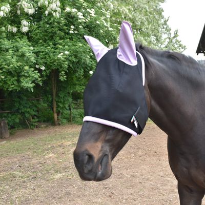 LOVEHORSES Fly Protection for Horses, Made in Italy, Standard 100 by OEKO-TEX Certified Mesh, Lilac, Medium/Cob