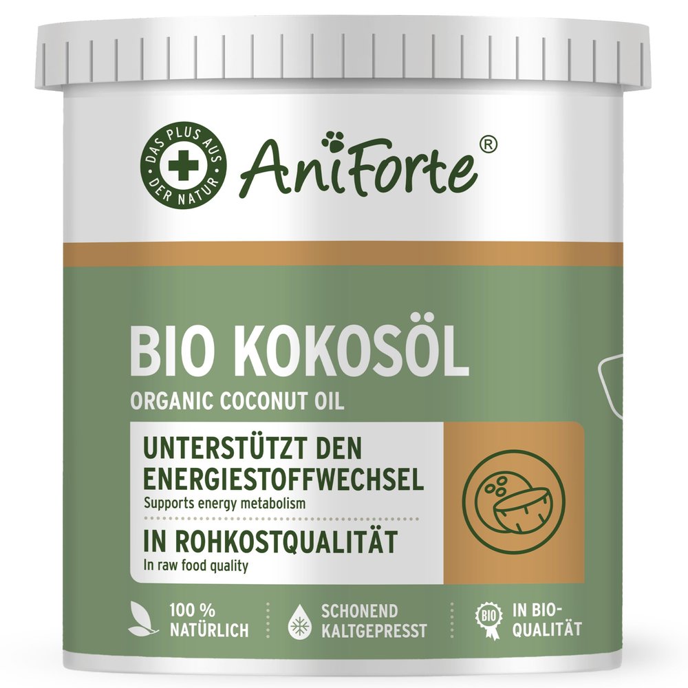 AniForte Organic Coconut Oil for Dogs & Cats, 1 Liter, Food-Grade