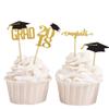 Darling Souvenir Graduation Cap Cake Toppers, Congrats Grad!, 40-Pack view 1