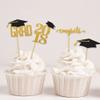 Darling Souvenir Graduation Cap Cake Toppers, Congrats Grad!, 40-Pack view 2