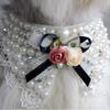 Pet Bow with Pearl, Adjustable Dog Collar for Weddings view 2