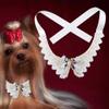 Pet Bow with Pearl, Adjustable Dog Collar for Weddings view 3