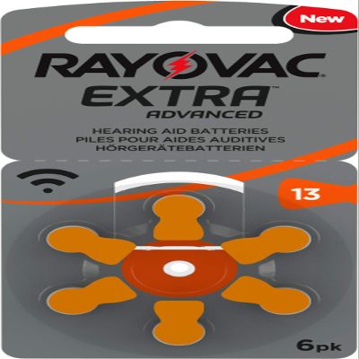 Rayovac Extra Advanced Type 13 Zinc-Air Hearing Aid Batteries, 120 Count, with 2 LUXTOR Cleaning Wipes