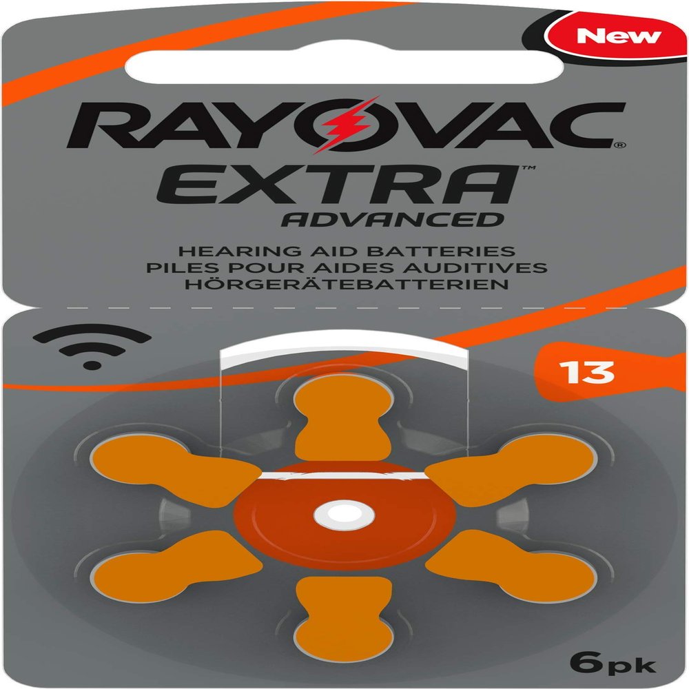 Rayovac Extra Advanced Type 13 Zinc-Air Hearing Aid Batteries, 120 Count, with 2 LUXTOR Cleaning Wipes