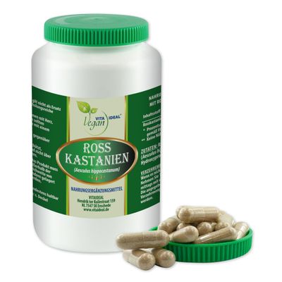 VITA IDEAL Vegan Horse Chestnut Fruit Powder, 90 Capsules