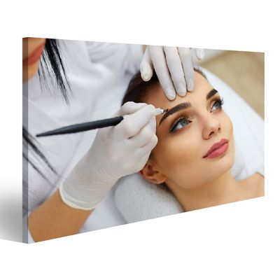 islandburner Canvas Wall Art, Permanent Eyebrow Makeup in a Beauty Salon