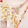 Ghasitaram Gifts Dazzling Bond RM080 Bhaiya Bhabhi Rakhi with 400 g Kaju Katli view 1