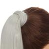 SEGO Clip-In Ponytail Extension, Wavy Hairpiece, Silver Gray, 26 in (66 cm) view 3