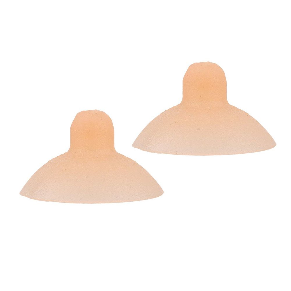 dPois Pair of Silicone Nipple Breast Prostheses, Realistic, Beige, Size L