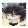 Curly Human Hair Topper with Bangs for Women, Clip-In Hairpiece for Volume and Hair Loss, Natural Black, 17.8 cm view 4