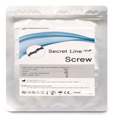 Secret Line PDO Thread Lift for Face and Whole-Body Lifting, Screw Type, 100 pcs (30G, 38 mm)