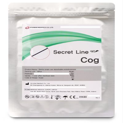 Secret Line PDO Thread Lift for Face/Whole Body, Cog Type, 24 pcs (19G, 100 mm)