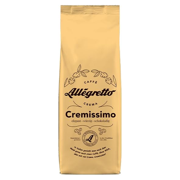 Allegretto Cremissimo, 500 g Whole Beans, Pack of 6