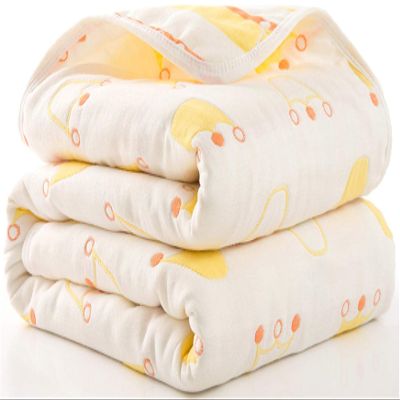 Hayisugal 6-Layer Baby Blanket, 100% Cotton, Gold Crown, 110 x 110 cm