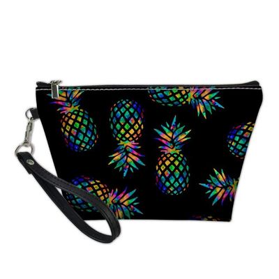 Dellukee Women's PU Leather Cosmetic Bag, Cute, Spacious, Waterproof