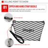 Dellukee Women's PU Leather Cosmetic Bag, Cute, Spacious, Waterproof view 2
