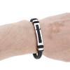 OTOTEC 21 cm Black Braided Stainless Steel Faux Leather Bracelet, Non-Magnetic, for Women and Men view 4