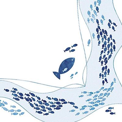 PAPSTAR 87373 50 "ROYAL Collection" Fish Napkins, 1/4 Fold, 40 x 40 cm, 250-Count Carton