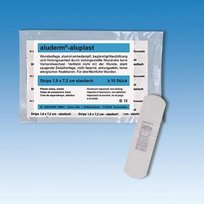 aluderm aluplast Elastic Adhesive Bandages, 1.9 x 7.2 cm, White, 10 Count
