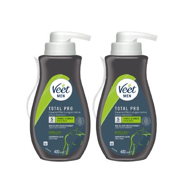Veet Sensitive Hair Removal Cream for Men, 2-Pack, 2 x 400 ml