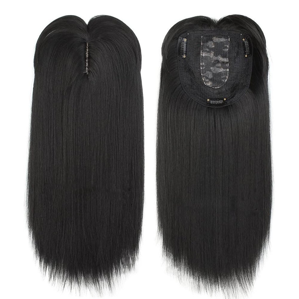 Hair Topper for Thinning Hair, Shoulder-Length, 14 in, Black