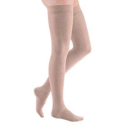 mediven elegance CCL1 AG Thigh-High Stockings with Flat Grip Band, Rose (FBR), V Cashmere