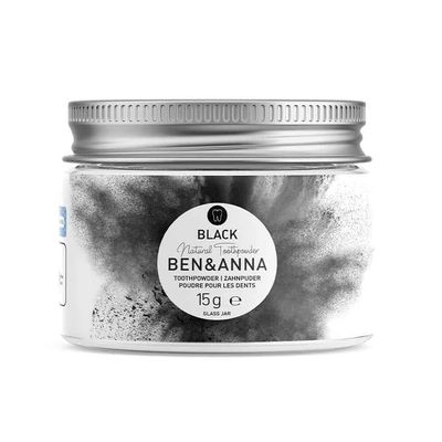 Ben & Anna Toothpowder Black, 15 g – Whitening Powder with Activated Charcoal