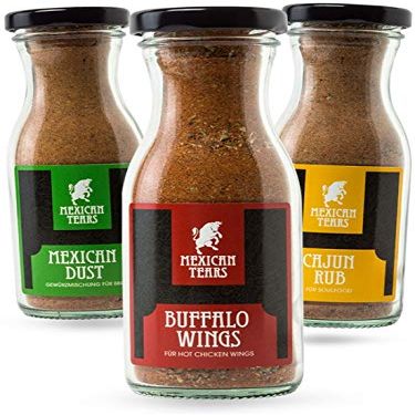 Mexican Tears Spice Blend Sampler Box for Mexican Dishes & Soul Food (3 x 80 g)