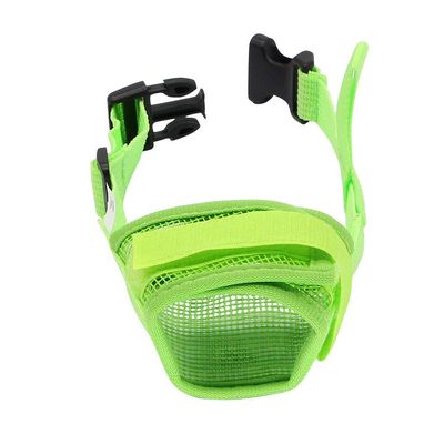 Dog Muzzle, Comfortable, Breathable, Nylon, Mesh, Adjustable, Green M