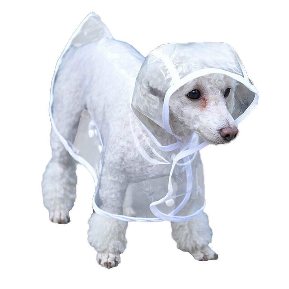 Dog Rain Jacket, PVC, Waterproof, Transparent, with Hood