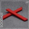 SOODASE Red/Gray Replacement Silicone Frame Temple Rubber Kit for Oakley Racing Jacket Vented Sunglasses view 3