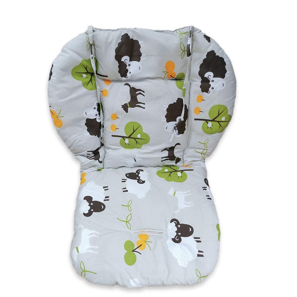 Amcho High Chair Seat Cushion, Gray Sheep Pattern