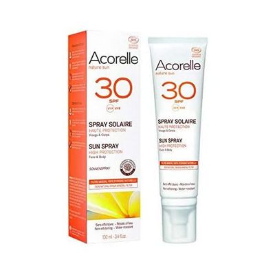 Acorelle Organic SPF 30 Sunscreen Spray, 100 ml