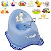 Bieco Melody Music Potty, Blue Mixed Motifs for Boys, Personalized Name, High Backrest and Splash Guard view 1