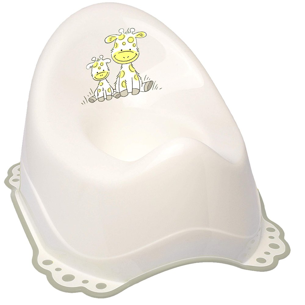 Bieco Giraffe Anti-Slip Potty with High Backrest, White/Gray