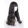 Clip-In Hair Topper, Lightly Wavy with Wavy Bangs, Dark Brown view 4