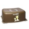 Bieco Giraffe Anti-Slip Step Stool with Personalized Name, Dark Brown view 1