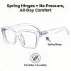 Eyekepper Women's Reading Glasses – Oversized Square-Frame Reading Glasses, Transparent, +1.00 view 4